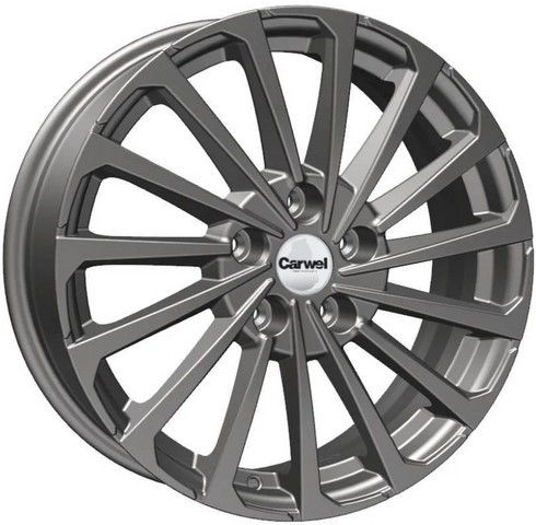 Авто диск Carwel Кагра 5x108 R17 литой серебристый темный et50 d63,4