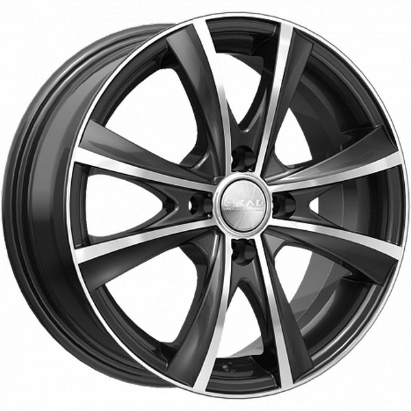 Авто диск Skad Мальта Алмаз 4x100 R15 литой черный с полировкой et46 d54,1