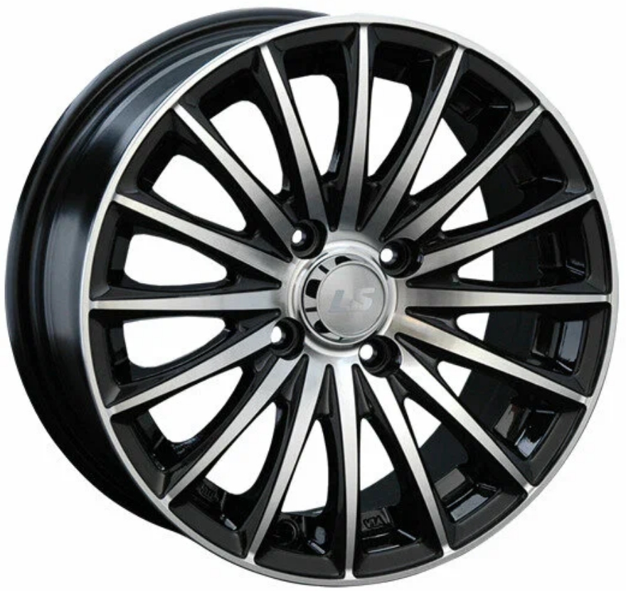 Авто диск Ls 804 5x100 R14 литой черный с полировкой et35 d57,1