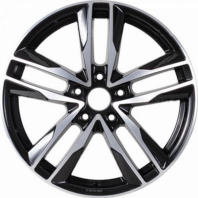 Авто диск Rst R128 5x108 R18 литой черный с полировкой et45 d63,4