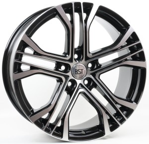 Авто диск Rst R029 5x120 R19 литой черный с полировкой et30 d66,1