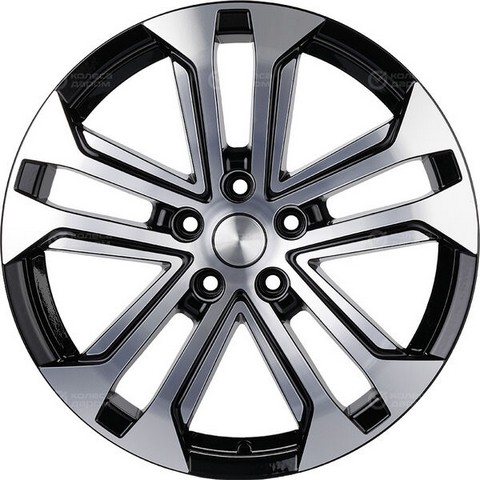Авто диск Carwel Витус 5x108 R18 литой черный с полировкой et33 d60,1
