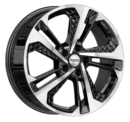 Авто диск Skad Kl1069 Алмаз 5x114,3 R18 литой черный с полировкой et45 d60,1