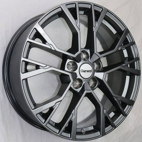 Авто диск Carwel Камак 5x114,3 R18 литой серебристый темный et38 d67,1