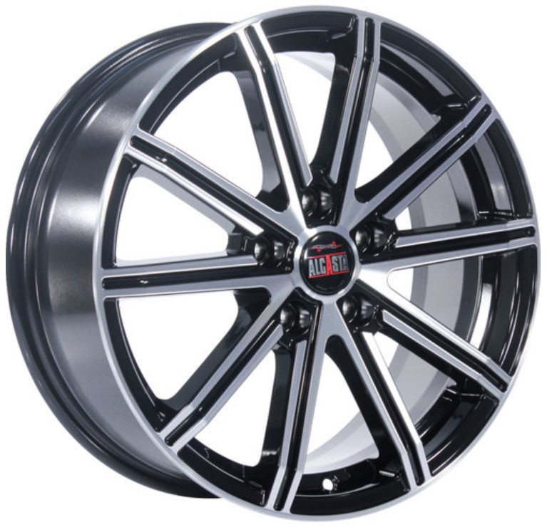 Авто диск Alcasta M64 5x114,3 R17 литой черный с полировкой et47 d67,1