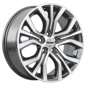 Авто диск Carwel Лум 5x120 R16 литой серебристый темный с полировкой et51 d65,1