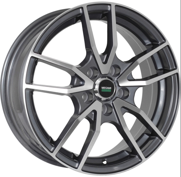 Авто диск Megami Mgm-20 4x100 R15 литой серебристый темный с полировкой et50 d60,1