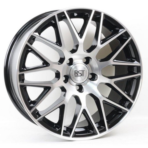 Авто диск Rst R158 5x108 R18 литой черный с полировкой et33 d65,1