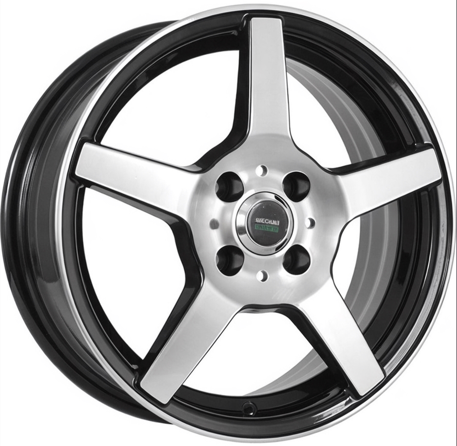 Авто диск Megami Af-7 4x100 R15 литой черный с полировкой et50 d60,1
