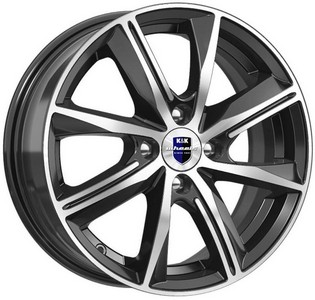 Авто диск K&K Арнар Алмаз Черный 5x112 R16 литой черный с полировкой et45 d57,1