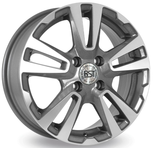 Авто диск Rst R065 4x100 R15 литой серебристый темный с полировкой et50 d60,1