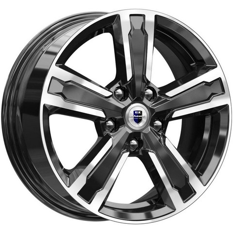 Авто диск K&K Оклахома Алмаз Черный 5x114,3 R16 литой черный с полировкой et40 d60,1
