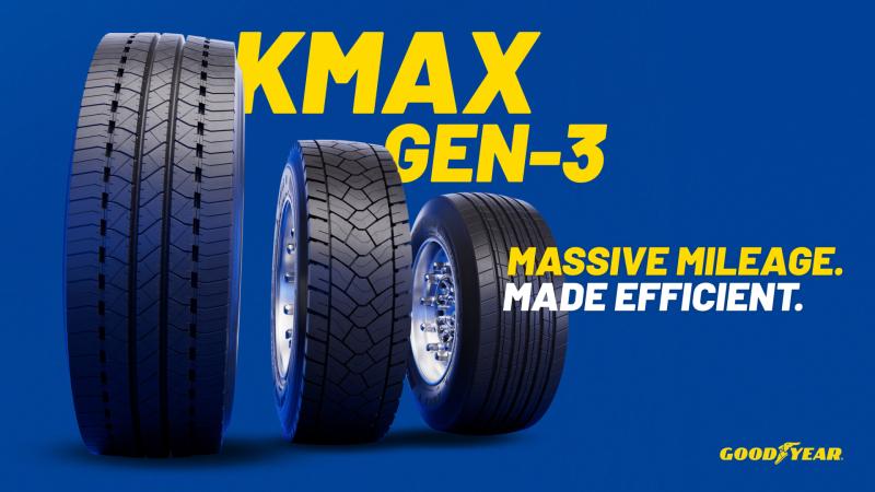 Goodyear представила новое поколение долговечных и экономичных грузовых шин KMAX Gen-3