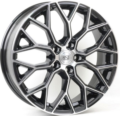 Авто диск Rst R198 5x108 R18 литой черный с полировкой et43 d65,1